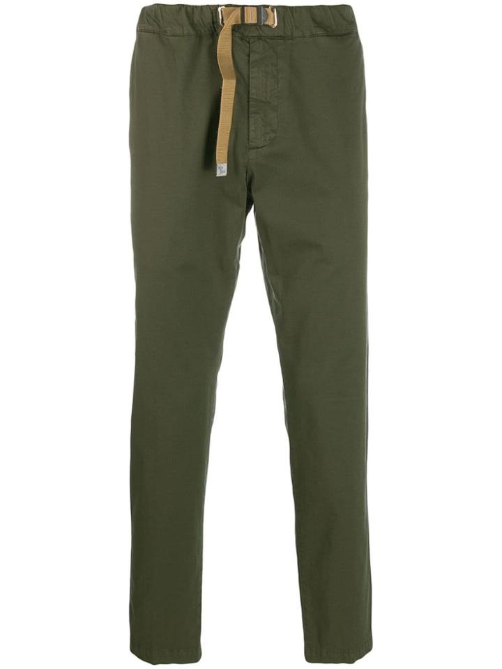 White Sand Elasticated Waistband Trousers - Green