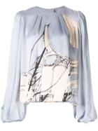 Aje Thurlow Printed Blouse - Blue