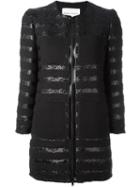 Sonia Rykiel Tween Zipped Coat, Women's, Size: 38, Black, Cotton/acrylic/polyester/cupro