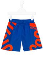 Moschino Kids Logo Print Shorts, Boy's, Size: 6 Yrs, Blue