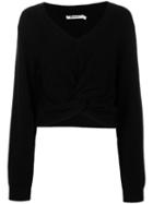 T By Alexander Wang - Twist Front Sweater - Women - Cashmere/wool - S, Black, Cashmere/wool