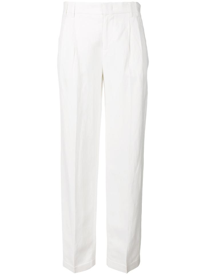 Aspesi High-waisted Straight Trousers - White