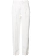 Aspesi High-waisted Straight Trousers - White