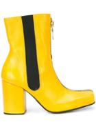 Charles Jeffrey Loverboy Front-zip Heel Boots - Yellow & Orange