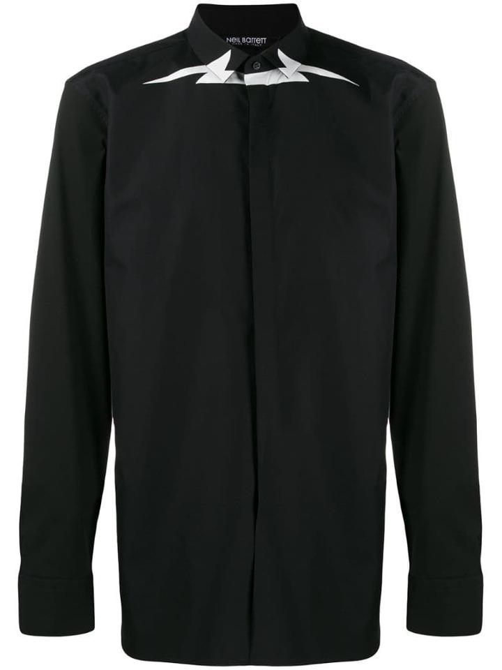 Neil Barrett Lightning Bolt Printed Shirt - Black