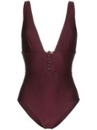 Zimmermann Juniper Button One Piece - Purple