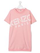 Kenzo Kids Teen Shortsleeved Sweat Dress - Pink & Purple