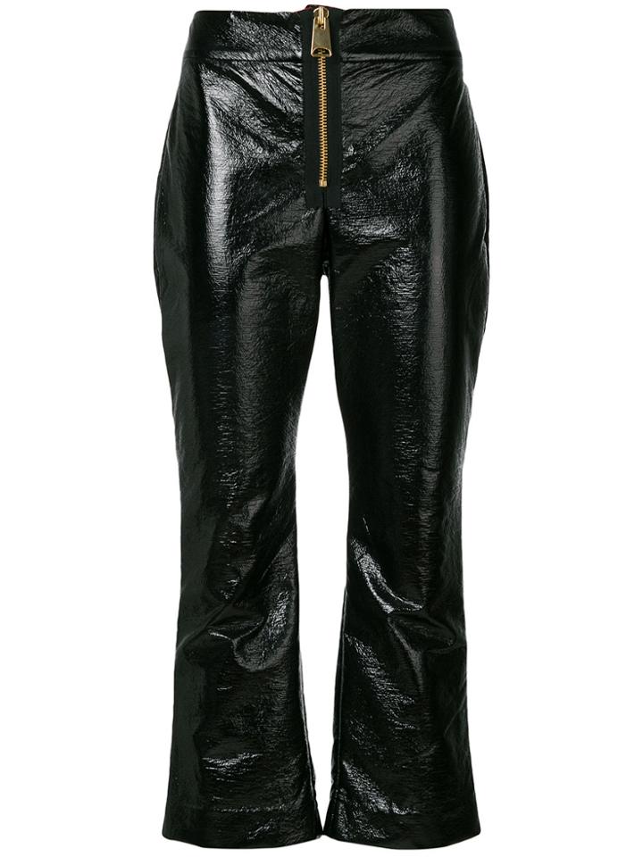 Parlor Flared Cropped Trousers - Black