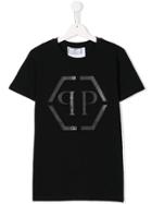Philipp Plein Junior Teen Logo Crewneck T-shirt - Black