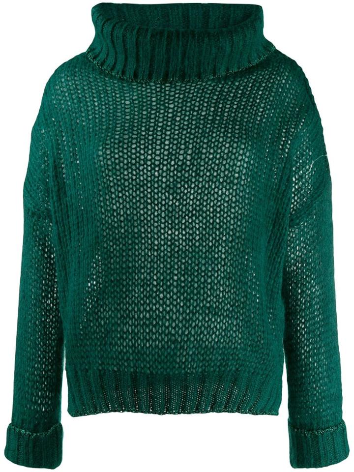 Twin-set Oversized Turtleneck Jumper - 00521 Dark Green