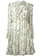 Giambattista Valli Floral Print Flared Dress, Women's, Size: 44, White, Silk/cotton/viscose