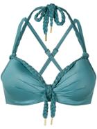 Marlies Dekkers Holi Glamour Double-strap Bikini Top - Blue