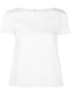 Red Valentino Short Sleeve Shell Top, Women's, Size: 40, White, Cotton/polyamide/spandex/elastane
