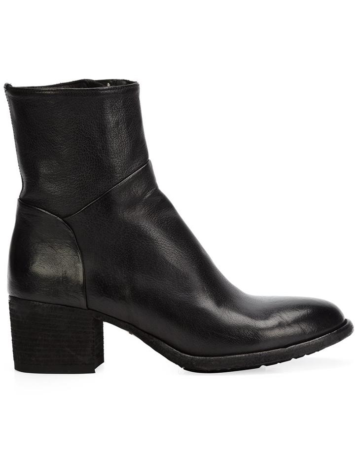 Officine Creative Creased Effect Ankle Boots