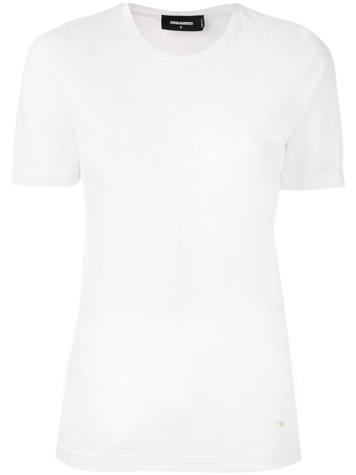 Dsquared2 Classic T-shirt, Women's, Size: Xl, White, Cotton/polyamide