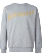 Palm Angels Marihuana Glitter Print Sweatshirt, Men's, Size: Xs, Grey, Cotton