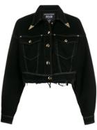 Versace Jeans Couture Cropped Bomber Jacket - Black