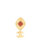 Chanel Pre-owned Oval Cc Brooch - Gold