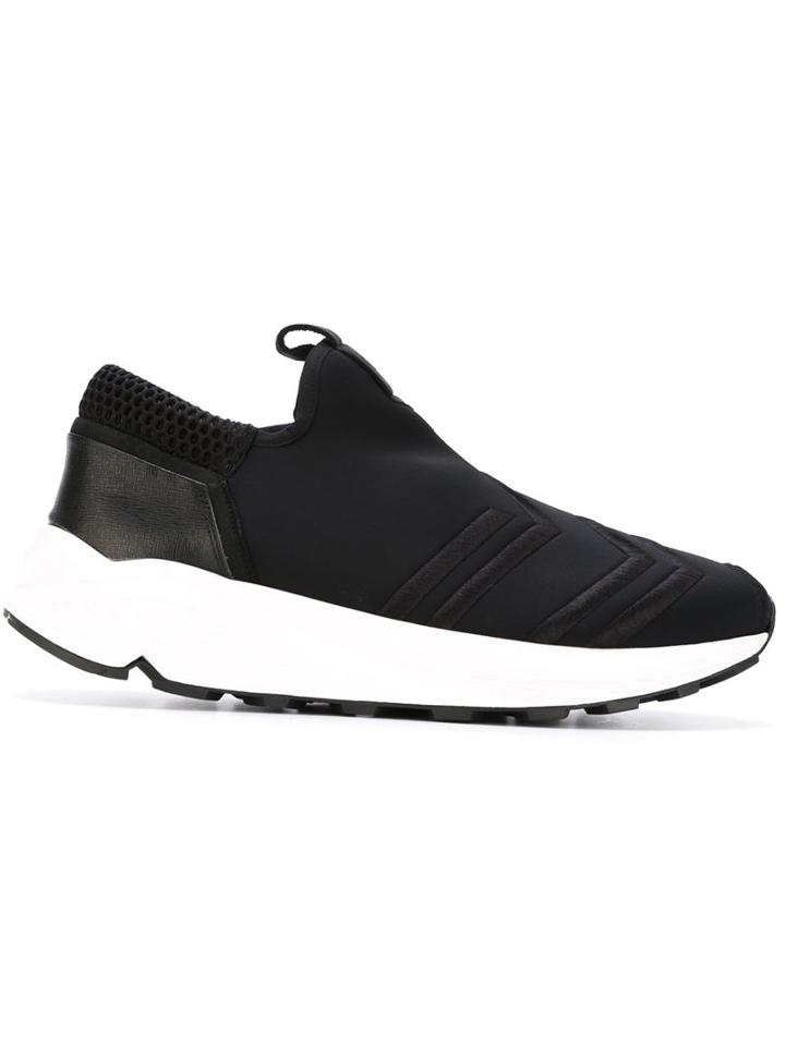 Bruno Bordese Slip On Sneakers, Men's, Size: 40, Black, Leather/neoprene/rubber