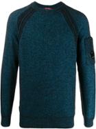 Cp Company Long-sleeve Fitted Sweatshirt - Blue