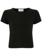 Andrea Bogosian Short Sleeved Knit Blouse - Black