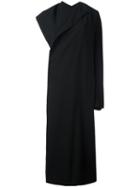 Yohji Yamamoto Long Asymmetric Coat, Women's, Size: 2, Black, Wool/acrylic/rayon/cupro