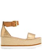 See By Chloé Wedge Sandals - Gold