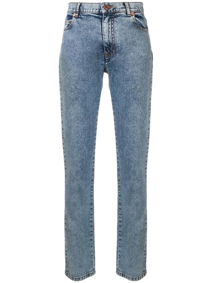 See By Chloé Faded Straight-leg Jeans - Blue