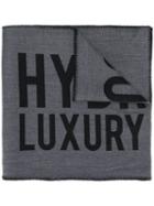 Hydrogen Knitted Logo Scarf - Grey