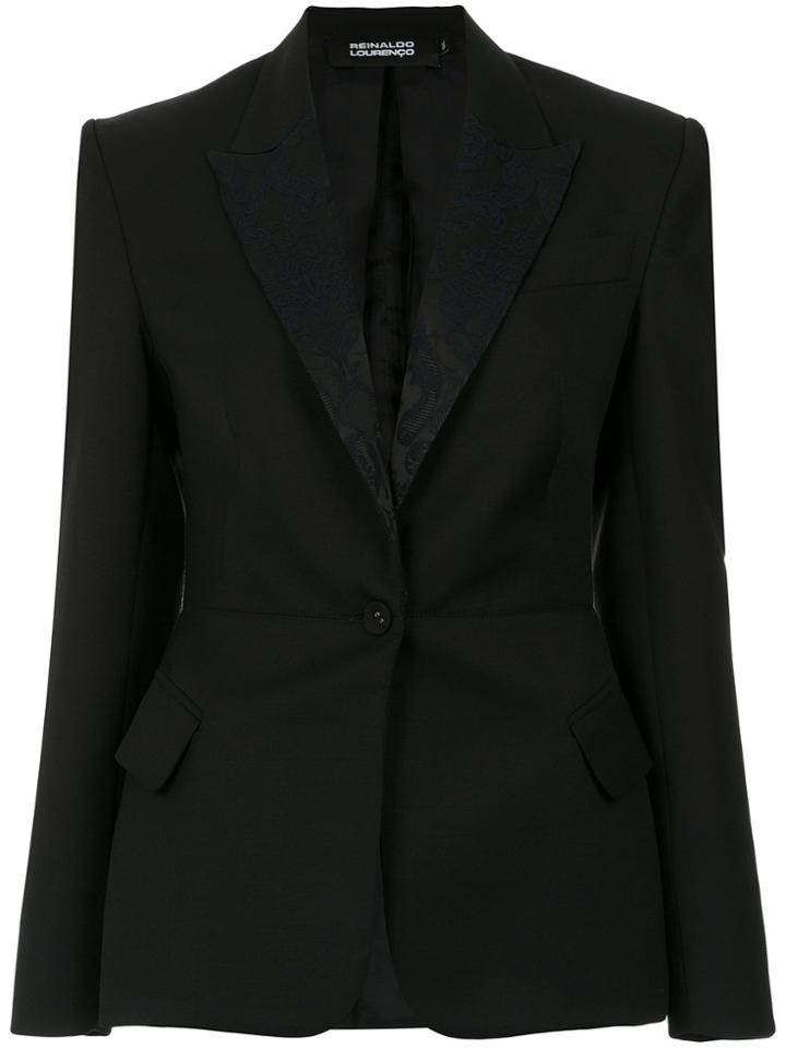 Reinaldo Lourenço Embroidered Blazer - Black
