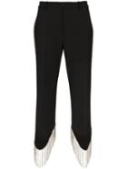 Area High-waist Embellished Trousers - Black