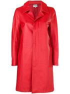 Comme Des Garçons Vintage 2000's Faux Leather Coat - Red