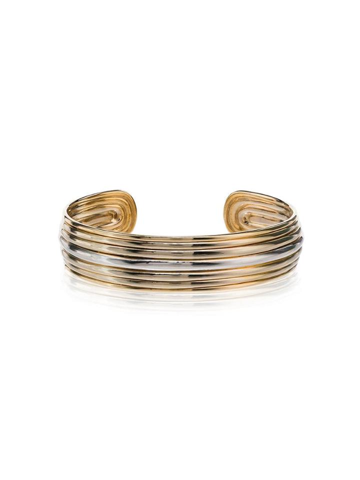 Fernando Jorge Grooved Cuff Bracelet - Gold