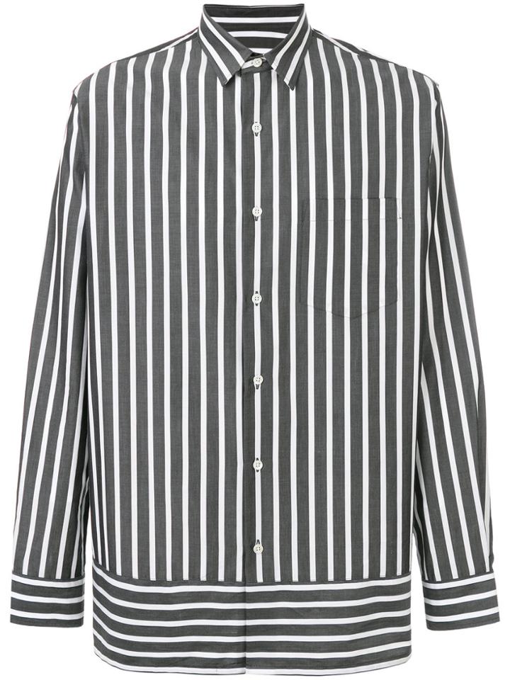 Ami Alexandre Mattiussi Striped Summer Fit Shirt - Black