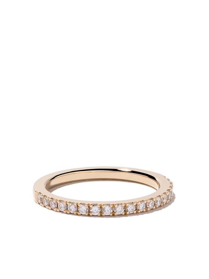 De Beers 18kt Yellow Gold Db Classic Half Pavé Diamond Band