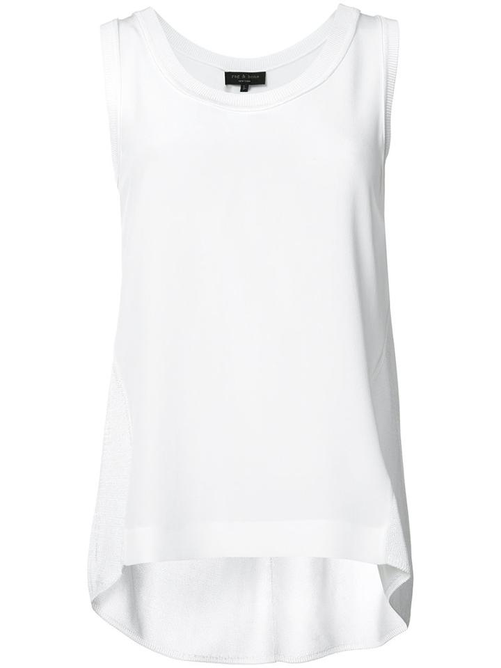 Rag & Bone Sora Tank Top, Women's, Size: Large, White, Silk/viscose