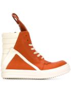 Rick Owens Geobasket Hi-top Sneakers, Women's, Size: 36, Yellow/orange, Leather/rubber