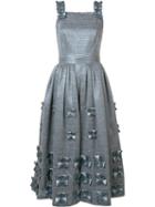 Alena Akhmadullina Embellished Strap Dress, Women's, Size: 40, Grey, Acrylic/polyamide/wool/metallic Fibre