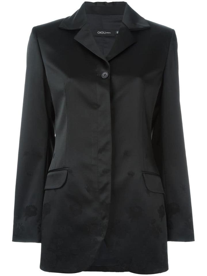 Romeo Gigli Pre-owned Floral Embroidered Jacket - Black