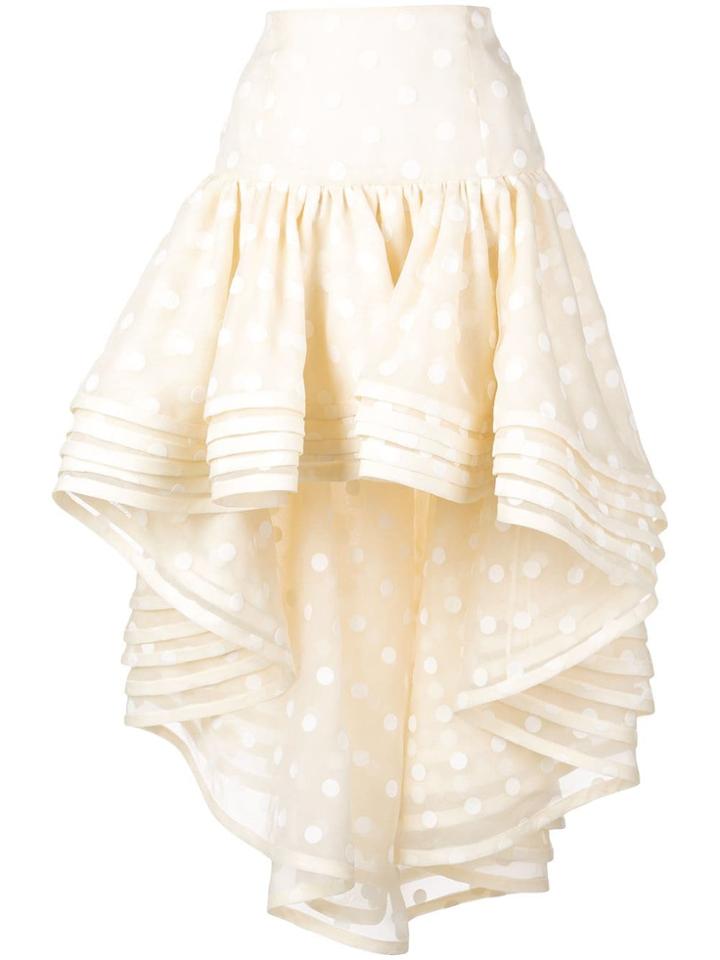 Marc Jacobs Polka Dot Peplum Skirt - White