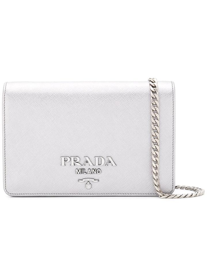 Prada Chain Strap Mini Bag - Grey