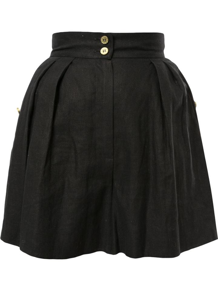 Chanel Pre-owned Cc Button Shorts - Black