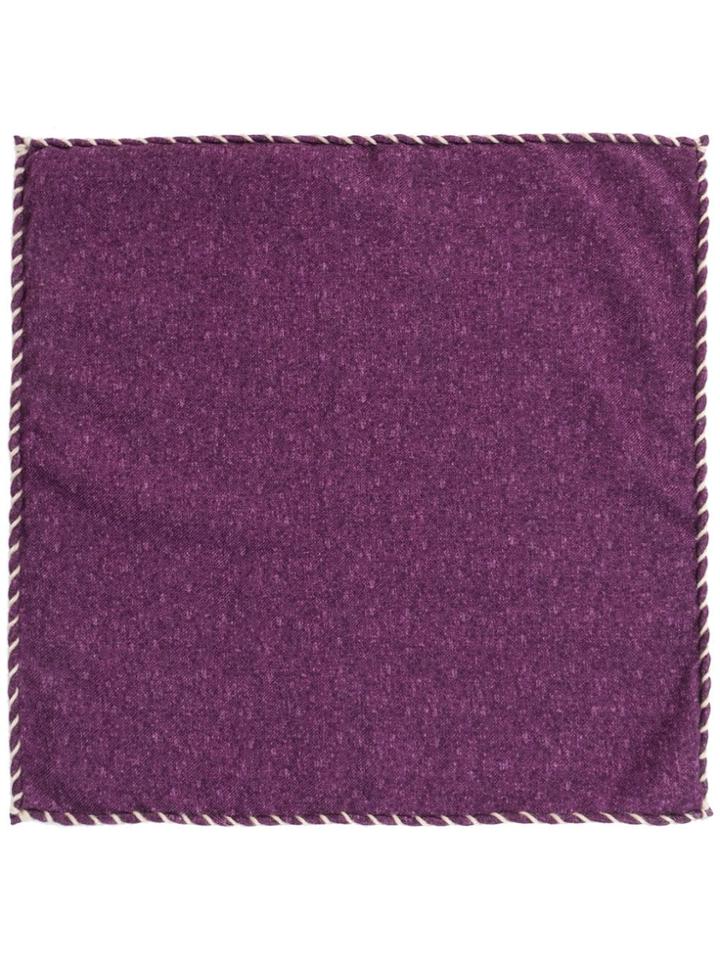 Brunello Cucinelli Stitch-detail Pocket Square - Purple
