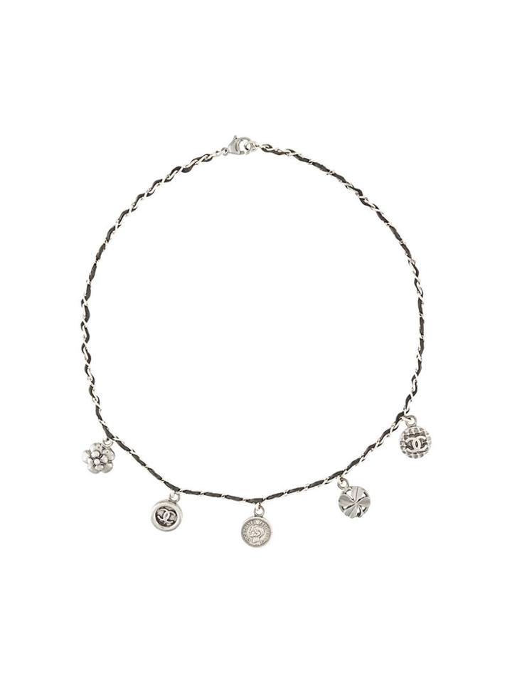Chanel Pre-owned Cc Charm Necklace - Silver