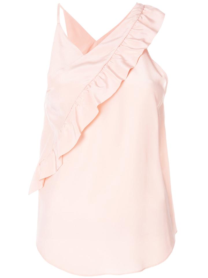 Iro Asymmetric Ruffle Blouse - Pink & Purple