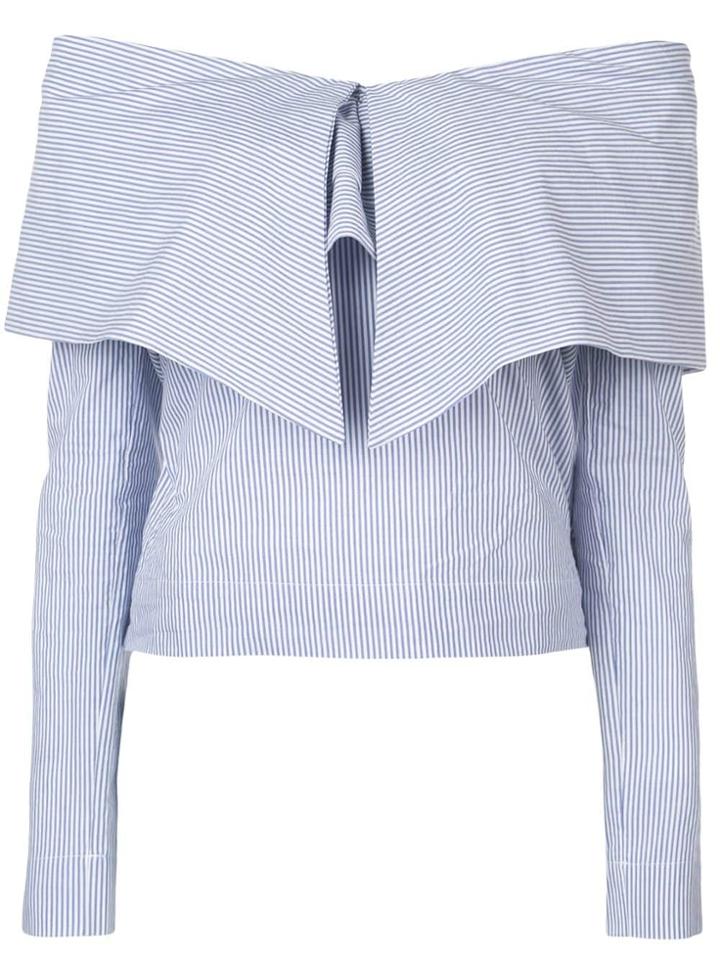 Isa Arfen Off-shoulder Flared Blouse - Blue