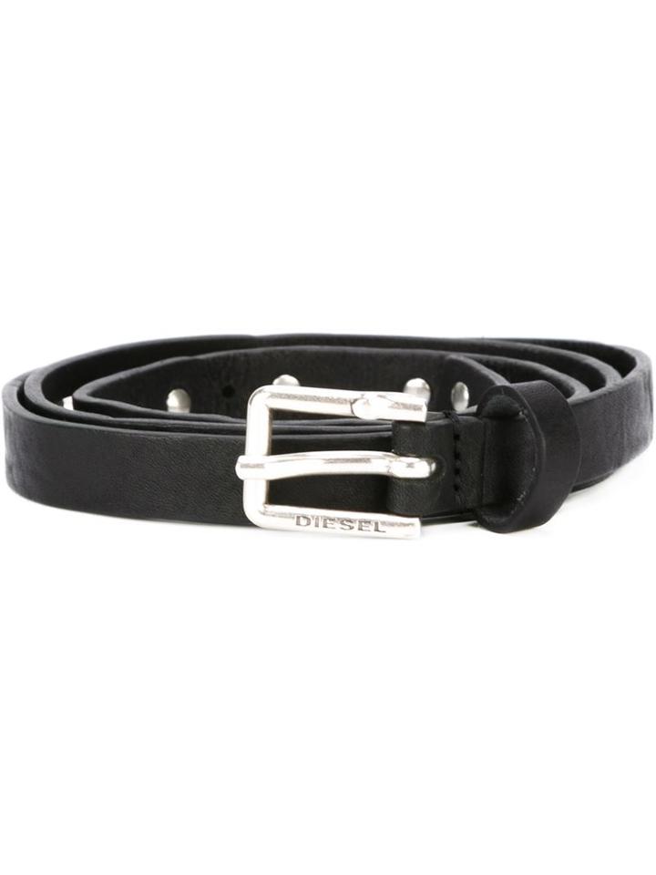 Diesel Studded Skinny Belt