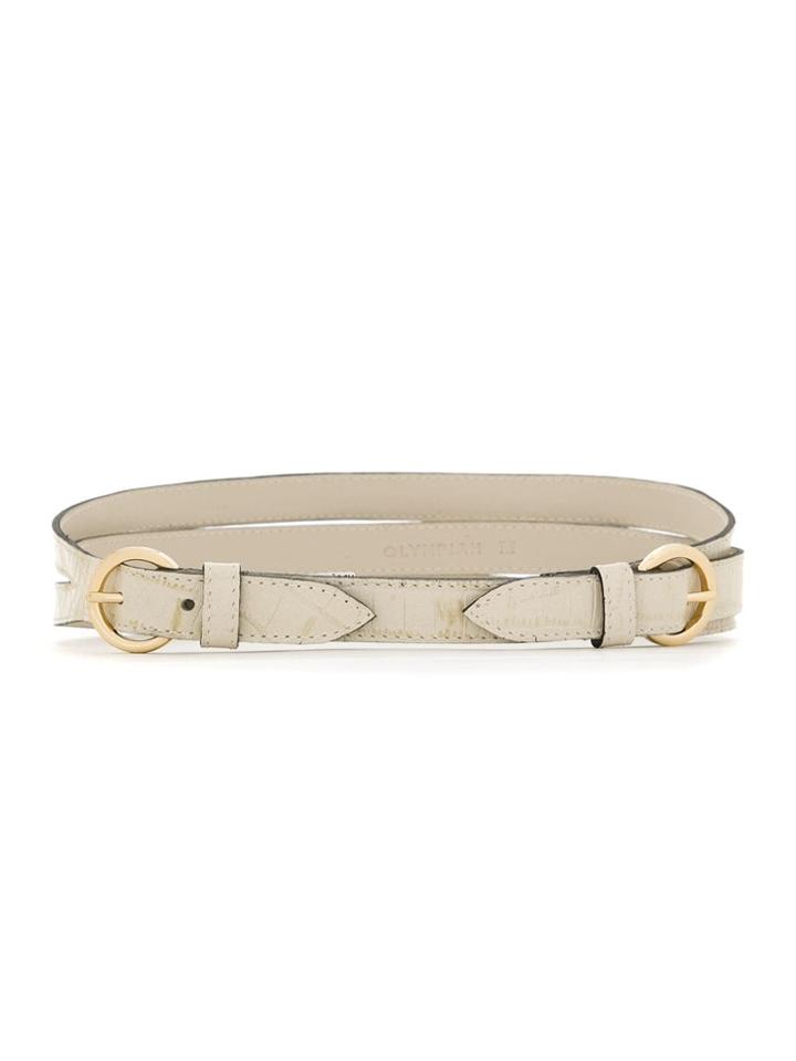 Olympiah Mix Leather Belt - Neutrals