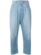 Mm6 Maison Margiela Cropped Loose Fit Jeans - Blue