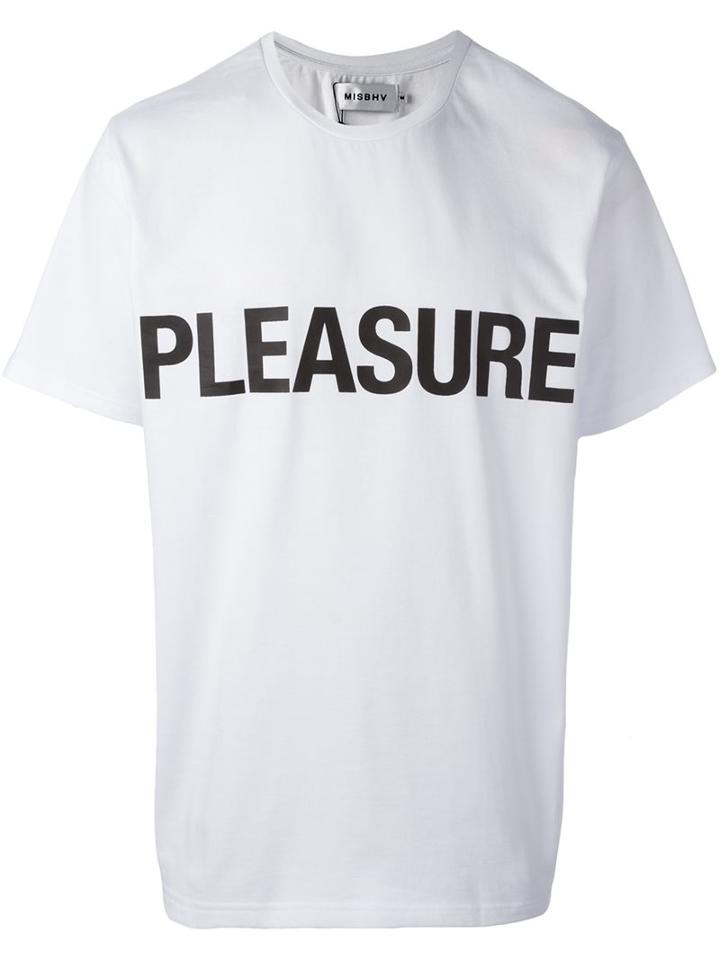 Misbhv 'pleasure' Printed T-shirt, Men's, Size: Xl, White, Cotton